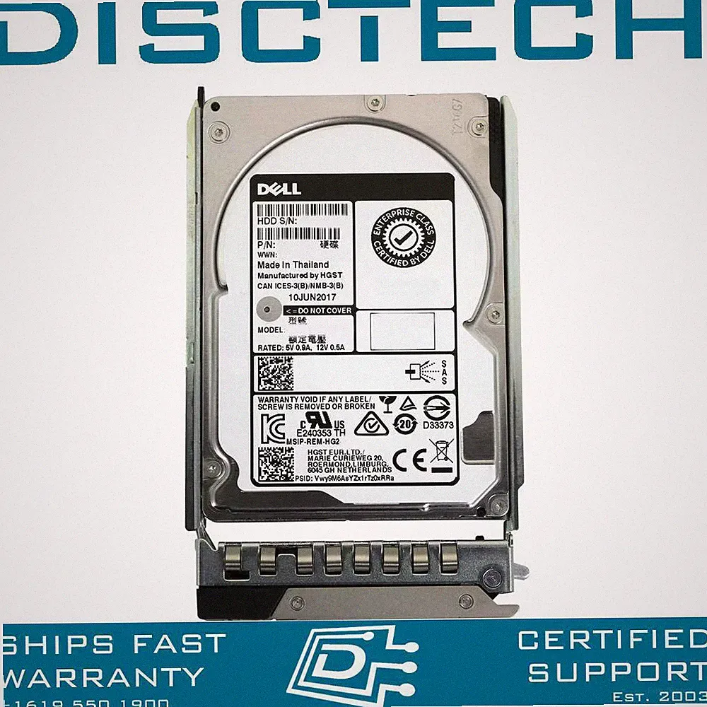 Dell 400-ATII / PDNT1 300GB 2.5" 15K RPM 512n HS SAS Hard Drive Kit DXD9H