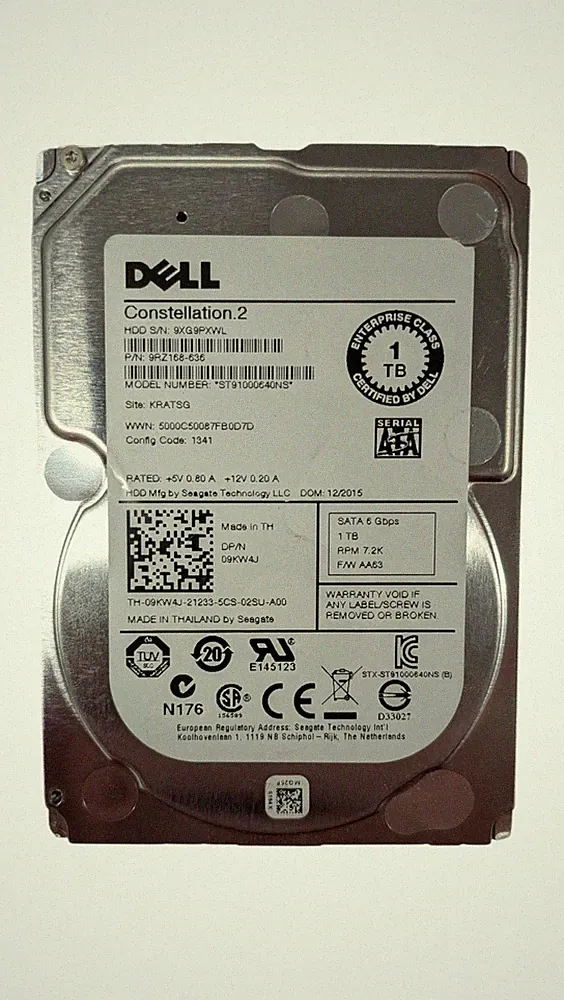 Dell ST91000640NS 1TB 7.2K SFF SATA 2.5" Hard Drive