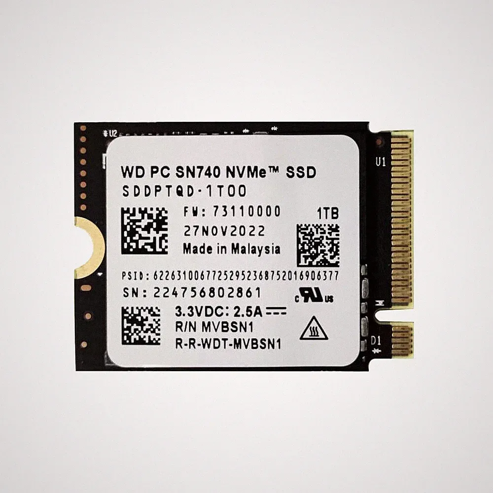 WD SN740 1TB M.2 2230 SSD NVMe PCIe4x4 For Steam Deck ASUS ROG Dell Laptop