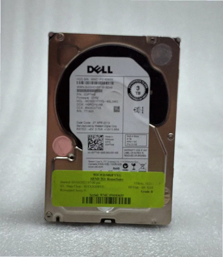 Western Digital Dell WD3001FYYG 3TB 3.5" Desktop SAS Hard Drive HDD Tested